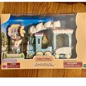 Calico Critters Floating Cloud Rainbow Train - Blue and White